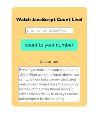My JavaScript Count Speed Tester project thumbnail