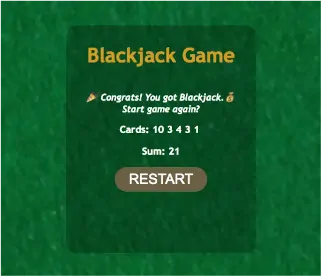 My blackjack project